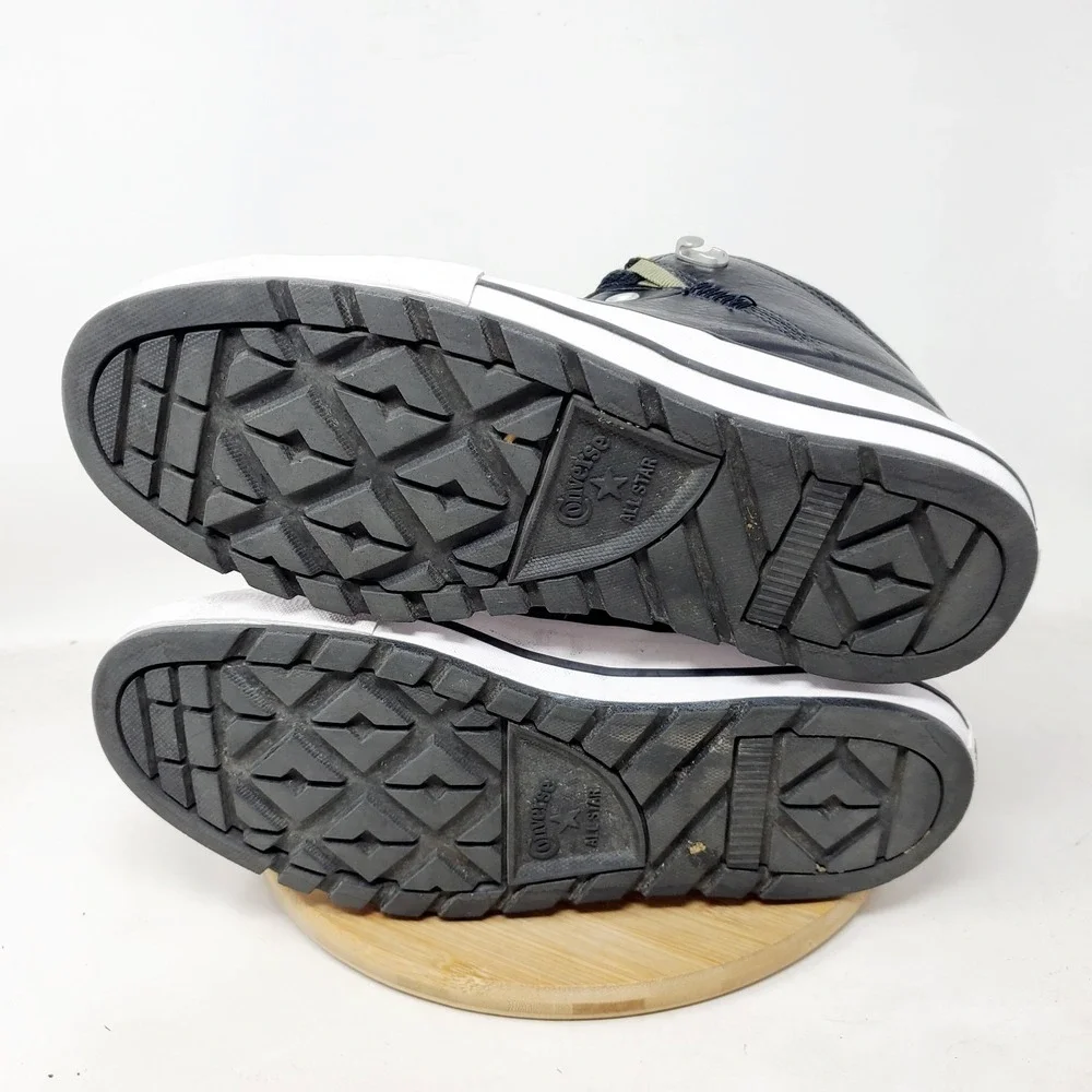 Converse Chuck Taylor All Star Street Boot Shoes Mens 8 Black Leather Sneaker - Picture 10 of 13